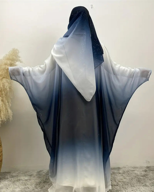 Chiffon Robe/Abaya mit Schal